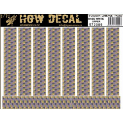 Hgw 572009 1/72 Decal 5 Colour Lozenge Upper Base White Decals For Aircraft
