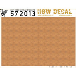 Hgw 572013 1/72 Decal Natural Light Wood Base White Decals For Aircraft