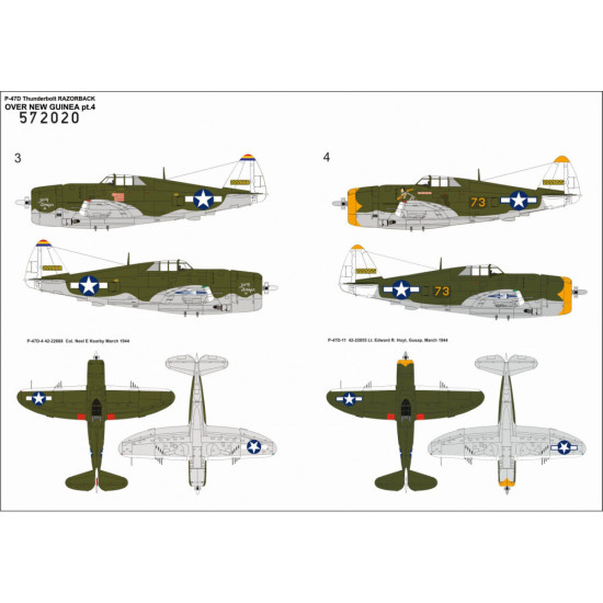 Hgw 572020 1/72 Decal For P-47d Thunderbolt Razorback Over New Guinea