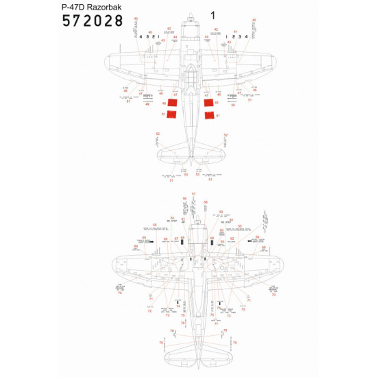 Hgw 572020 1/72 Decal For P-47d Thunderbolt Razorback Over New Guinea