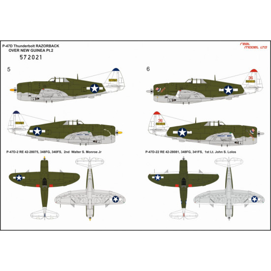 Hgw 572021 1/72 Decal For P-47d Razorback Over New Guinea Part 2