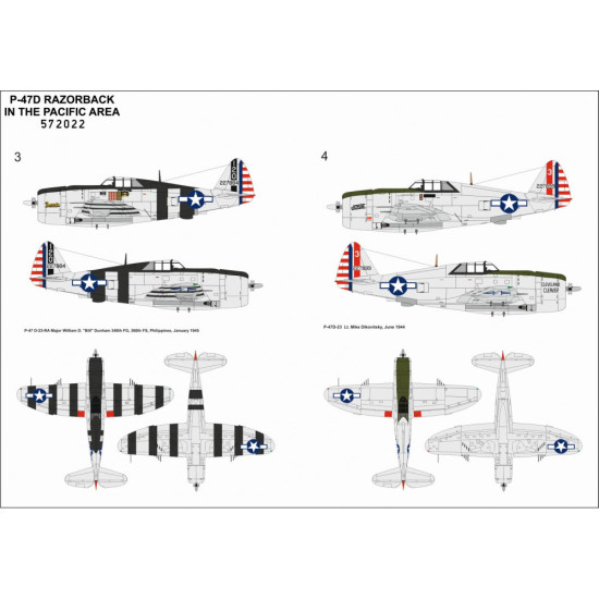 Hgw 572022 1/72 Decal For P-47d Razorback In The Pacific Area