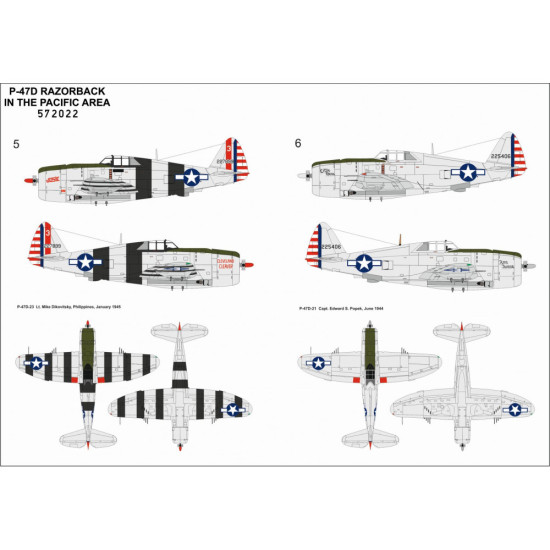 Hgw 572022 1/72 Decal For P-47d Razorback In The Pacific Area