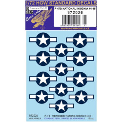 Hgw 572026 1/72 Decal For P-47d National Insignia 44-45