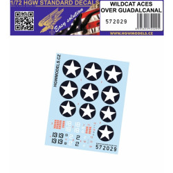 Hgw 572029 1/72 Decal For F4f-4 Widcat Aces Over Quadalcanal