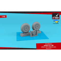 Armory Aw48207 1/48 Junkers Ju 188 Wheels W Weighted Tires Retooled Set