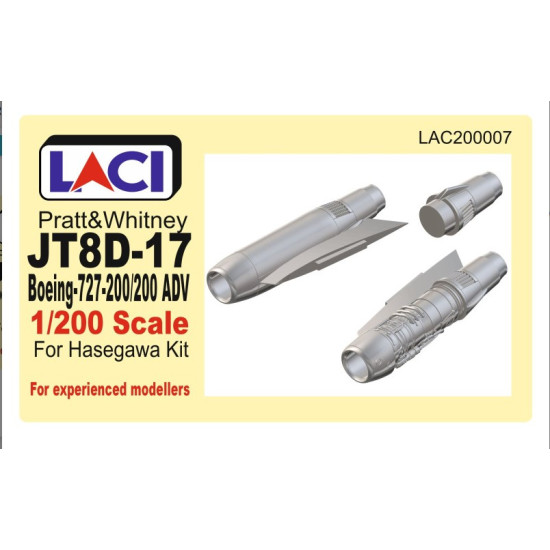 Laci 200007 1/200 Pratt And Whitney Jt8d-7/17 For Boeing B727-100/200 Adv For Hasegawa Kit