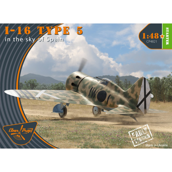 Clear Prop 4821 1/48 I 16 Type 5 In The Sky Of Spain Early Version Plastic Model