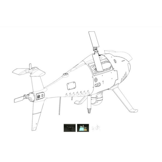 Brengun Brs32038 1/32 S-100 Camcopter Resin Construction Of Unmanned Helicopter