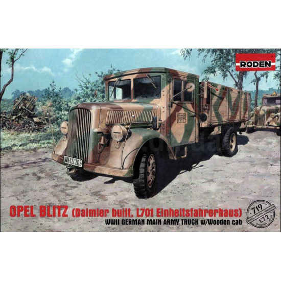 Opel Blitz (Daimler built, L701 Einheitsfahrerhaus) 1/72 Roden 719