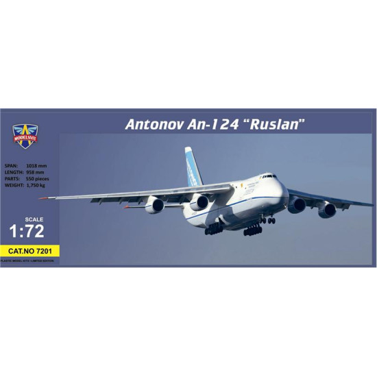 Antonov An-124-100 'Ruslan' cargo aircraft 1/72 ModelSvit 7201