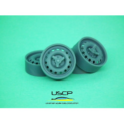 Uscp 24p079 1/24 16 Inch Dunlop Racing Wheels Resin Kit