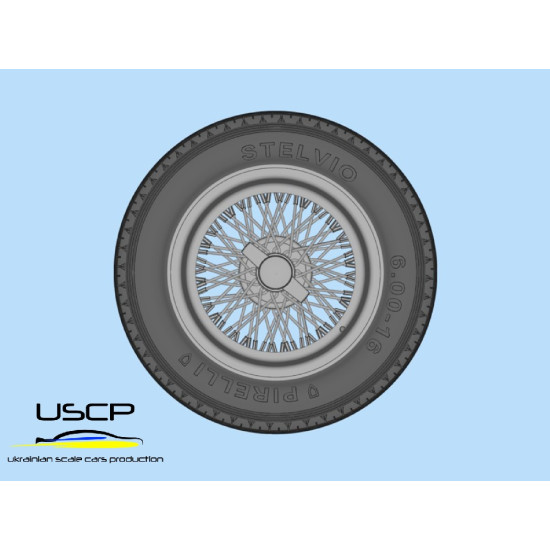 Uscp 24p175 1/24 16 Inch Italian Wire Wheels With Tires For 250 Testa Rossa For Hasegawa Kits 21219, 20242, 20246