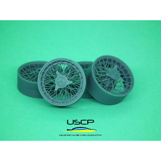 Uscp 24p178 1/24 Wire Wheels 16 Inch For Mercedes 300 Slr For Revell