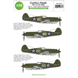 Ask D32015 1/32 Decal For Curtiss H81-a-2 Part 1 Pearl Harbor Defenders