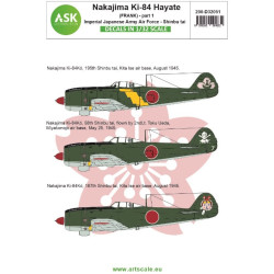 Ask D32051 1/32 Nakajima Ki-84 Hayate Frank Part 1 Imperial Japanese Army Air Force Shinbu Tai