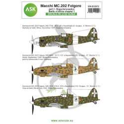 Ask D32072 1/32 Macchi Mc.202 Folgore Part 3 Regia Aeronautica Battle Of Africa Chapter 1