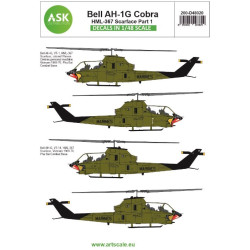 Ask D48020 1/48 Decal For Bell Ah-1g Cobra Part 7 Hml367 Scarface