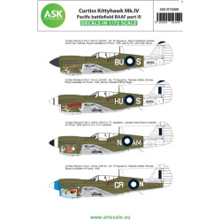 Ask D72008 1/72 Decal Curtiss Kittyhawk Mk.iv Pacific Battlefield Raaf Part Iii