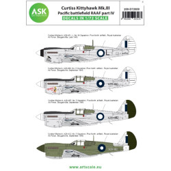 Ask D72009 1/72 Decal Curtiss Kittyhawk Mk.iii Pacific Battlefield Raaf Part Iv