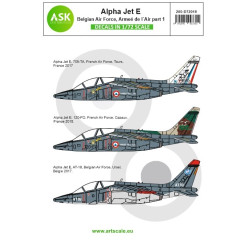 Ask D72018 1/72 Decal For Alpha Jet E Belgian Af Armee De L Air Part 1