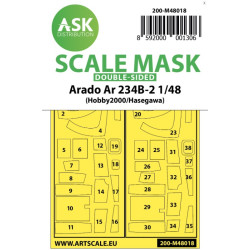 Ask M48018 1/48 Double-sided Painting Mask For Arado Ar 234b-2 For Hasegawa / Hobby2000