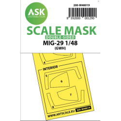 Ask M48019 1/48 Double-sided Painting Mask For Mig-29 For Great Wall Hobby