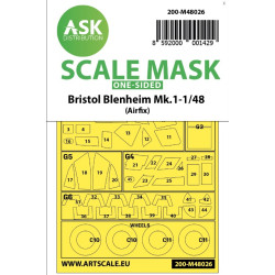 Ask M48027 1/48 Double-sided Painting Mask For Bristol Blenheim Mk.i For Airfix
