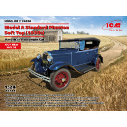 Icm 24050 1/24 Model A Standard Phaeton Soft Top 1930s American Passenger Car 100 New Molds