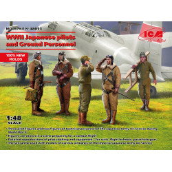 Icm 48053 1/48 Japanese Pilots And Ground Personnel Wwii Plastic Figures Kit