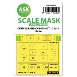 Ask M48028 1/48 Double-sided Painting Mask For De Havilland Chipmunk T.10 For Airfix