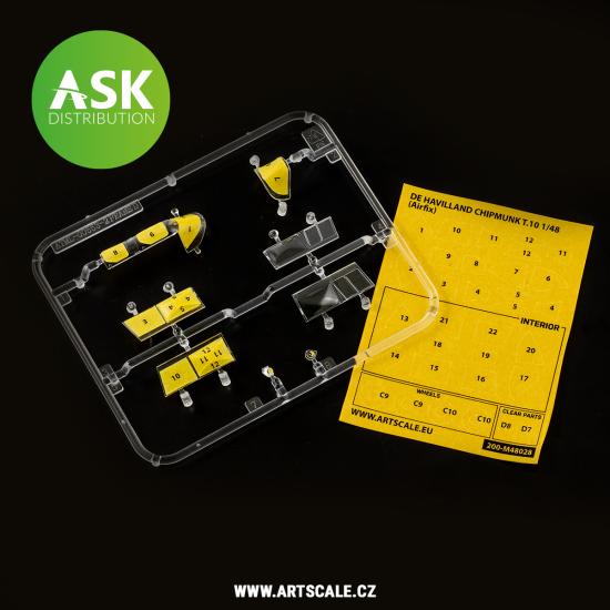 Ask M48028 1/48 Double-sided Painting Mask For De Havilland Chipmunk T.10 For Airfix