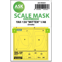 Ask M48031 1/48 Double-sided Painting Mask Yak-130 Mitten For Zvezda