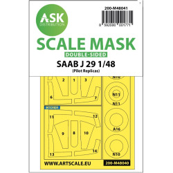 Ask M48041 1/48 Double-sided Painting Mask Saab J29 B For Pilot Replicas