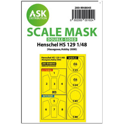 Ask M48045 1/48 Double-sided Painting Mask Henschel Hs 129 For Hasegawa And Hobby2000