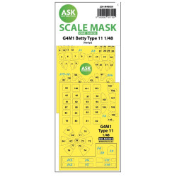 Ask M48059 1/48 One-sided Painting Mask For G4m1 Betty Type 11 For Tamiya