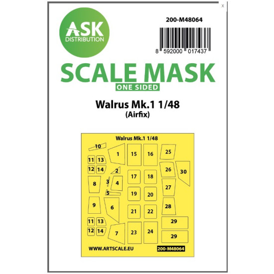 Ask M48064 1/48 One-sided Painting Mask For Walrus Mk.1 For Airfix