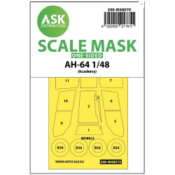 Ask M48070 1/48 One-sided Painting Mask For Ah-64 For Academy