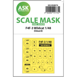 Ask M48076 1/48 One-sided Painting Mask For F4f-3 Wildcat For Eduard