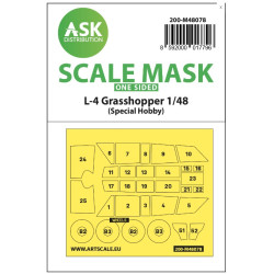 Ask M48078 1/48 One-sided Painting Mask For L-4 Grasshopper For Special Hobby