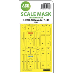 Ask M48083 1/48 Double-sided Painting Mask B-26b-50 Invader For Icm