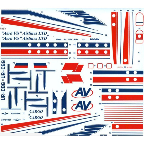 Roden 048 1/72 Antonov An-12bk Civil Soviet Aircraft Aeroflot Ussr