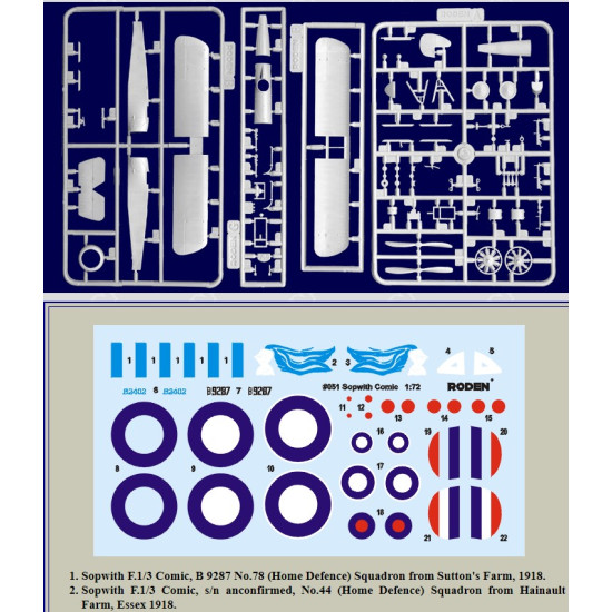 Roden 051 1/72 Sopwith Comic British Fighter-biplane Aircraft Wwi Model Kit