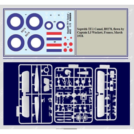 Roden 052 1/72 Sopwith 2f1 Camel Trench Fighter British Airplane Wwi