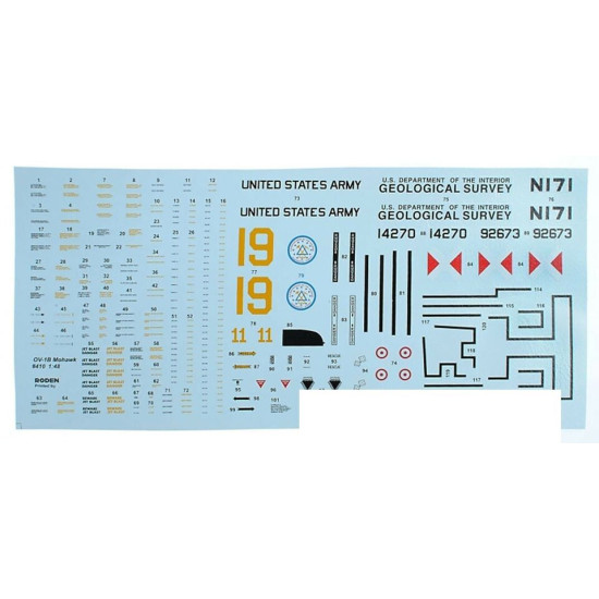 Roden 410 1/48 Ov-1b Mohawk American Aircraft Plastic Model Kit