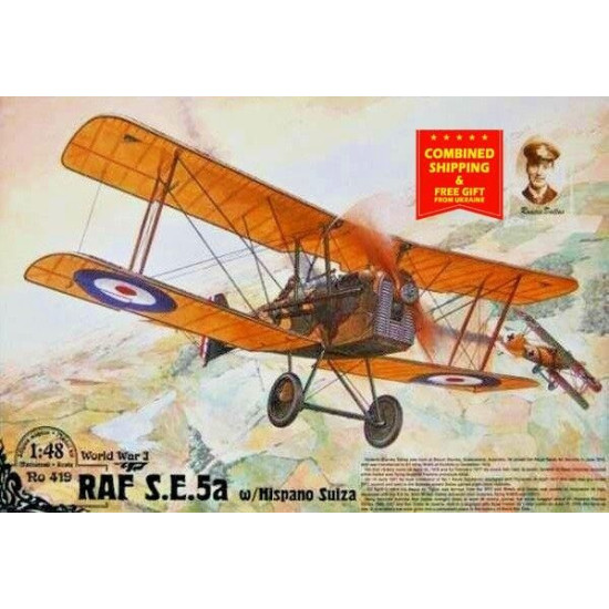 Roden 419 1/48 Raf Se5a W/Hispano Suiza British Fighter-biplane Wwi Model Kit