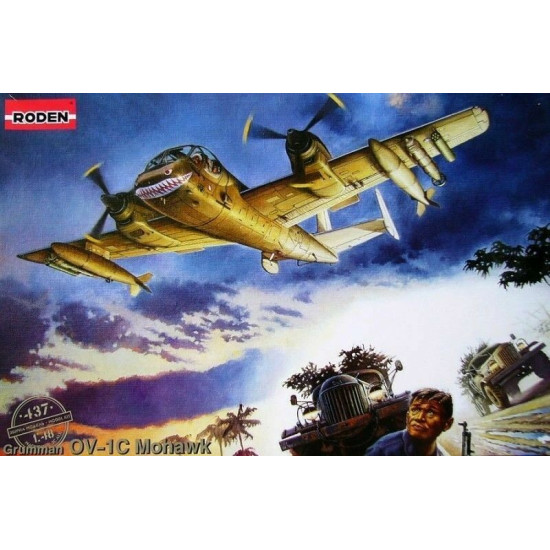 Roden 437 1/48 Ov-1c Mohawk American Turboprop Aircraft Plastic Model Kit