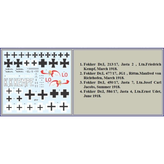 Roden 601 1/32 Fokker Dr.i German Fighter-triplane Wwi Plastic Model Kit