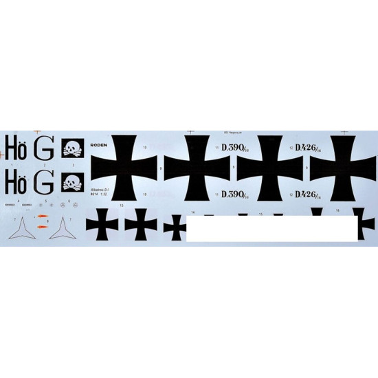 Roden 614 1/32 Albatros D.i German Wwi Fighter Plastic Model Kit