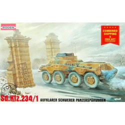 Roden 703 1/72 Sd.kfz 234/1 German Heavy Armored Car Wwii Plastic Model Kit